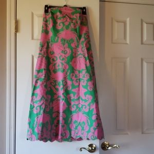 Lily Pulitzer strapless knee length dress